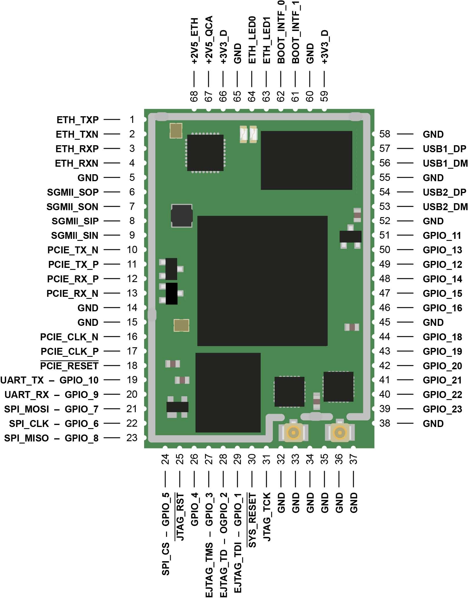 Rambutan Dev Board Pin Out